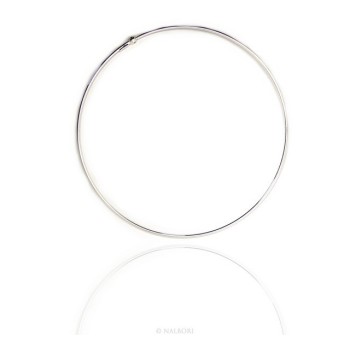 NSA|ARGENTO 925 : choker collare collana donna per CHARME ciondoli chiusura brevettata tondo