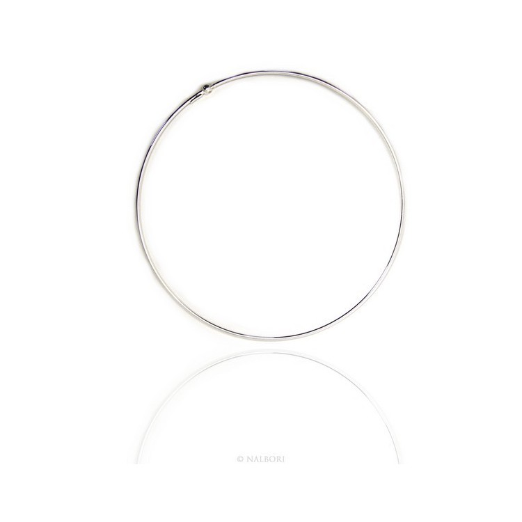 NSA|ARGENTO 925 : choker collare collana donna per CHARME ciondoli chiusura brevettata tondo