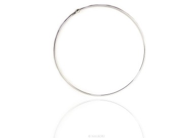 NSA|SILVER 925: choker necklace Women collar patented round CHARMING closing pendants