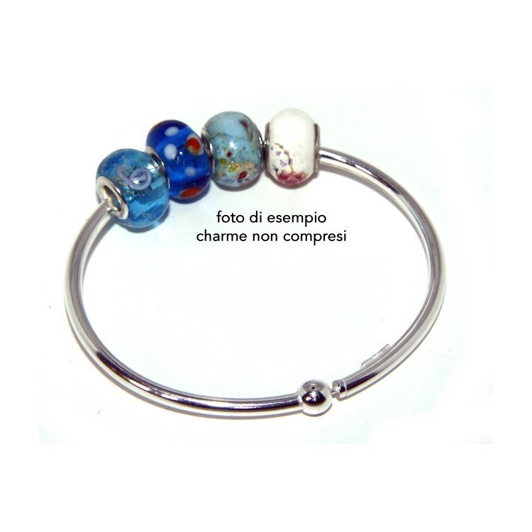 NSA|SILVER 925: woman bracelet for patented CHARMs BEADS closing pendants oval midsize