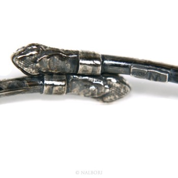 NSA|SILVER 925: Bracelet man or woman slave opened SNAKE burnished - Symbols of Nalbori