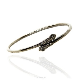 NSA|SILVER 925: Bracelet man or woman slave opened SNAKE burnished - Symbols of Nalbori