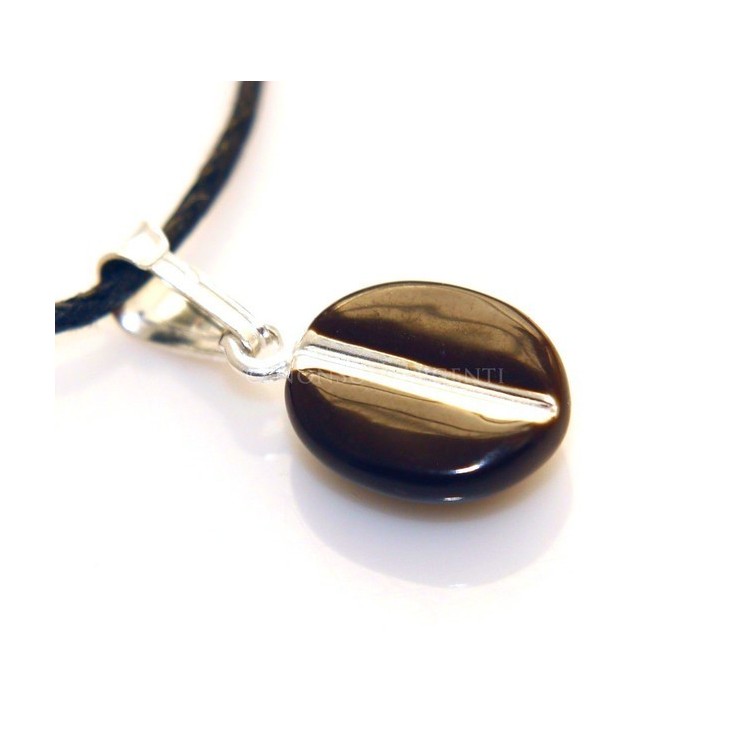 NSA|Ciondolo Argento 925 : chicco di caffè !!