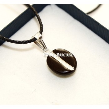 NSA|Ciondolo Argento 925 : chicco di caffè !!