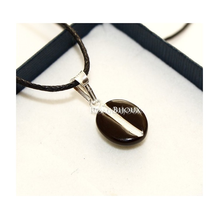 NSA|Ciondolo Argento 925 : chicco di caffè !!