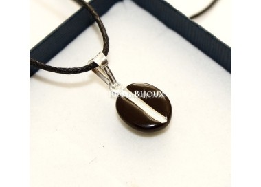 NSA|Ciondolo Argento 925 : chicco di caffè !!