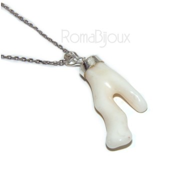 NSA|925 sterling silver 925 sterling silver pendant and necklace with white natural coral