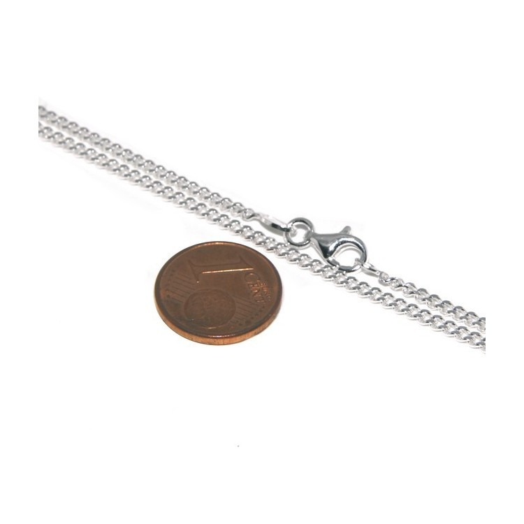 NSA|SILVER 925: Necklace Necklace 50 or 60cm Man Woman Diameter Diamond 2mm Light Bleached