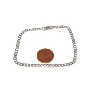 NSA|ARGENTO 925 : Girocollo collana o bracciale uomo donna grumetta diamantata 3mm chiara sbiancata