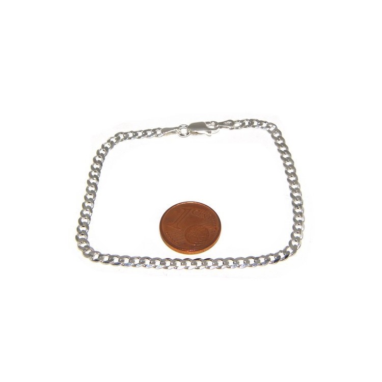 NSA|ARGENTO 925 : Girocollo collana o bracciale uomo donna grumetta diamantata 3mm chiara sbiancata