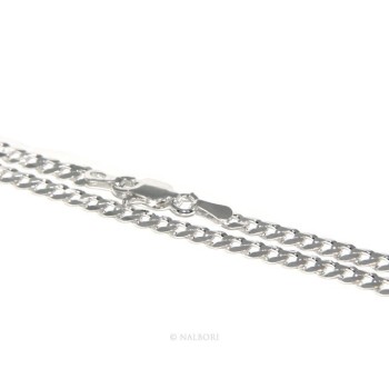 NSA|SILVER 925: Men's Necklace Necklace or Bracelet Women's Diamond Blush Diamond Dial 3mm Light Bleached