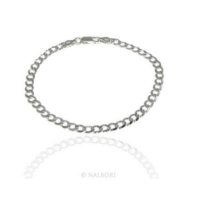 NSA|SILVER 925: Necklace or Man's Bracelet Women's Bracelet Diameter 4.5mm Light Bleached
