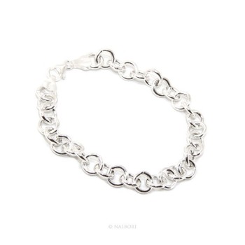 NSA|SILVER 925: Round neck necklace or bracelet woman round neck rounded whitened light