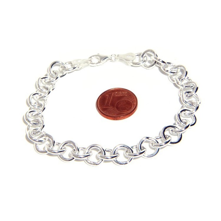 NSA|SILVER 925: Round neck necklace or bracelet woman round neck rounded whitened light