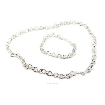 NSA|SILVER 925: Round neck necklace or bracelet woman round neck rounded whitened light