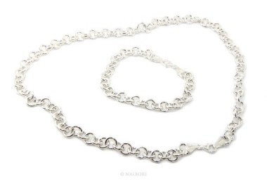 NSA|SILVER 925: Round neck necklace or bracelet woman round neck rounded whitened light