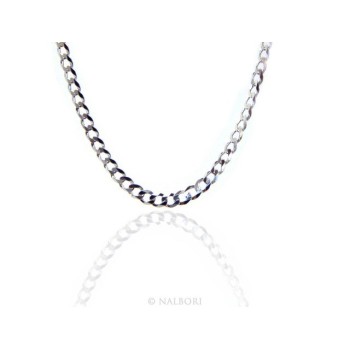 NSA|SILVER 925: Necklace or Man's Bracelet Women's Bracelet Diameter 4 mm Light Bleached