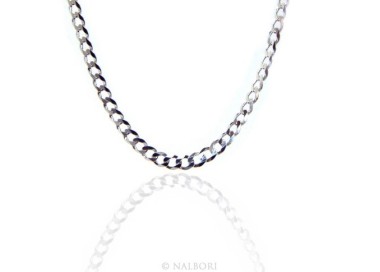 NSA|SILVER 925: Necklace or Man's Bracelet Women's Bracelet Diameter 4 mm Light Bleached