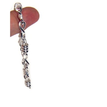 NSA|ARGENTO 925 chiaro bracciale donna infinito e rondelle 17,50 cm