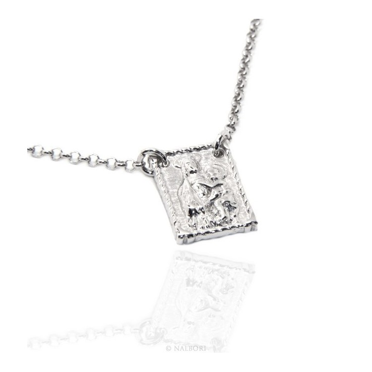 NSA|Silver 925: Necklace man or woman with Madonna pendant with baby