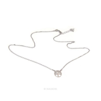 NSA|Argento 925 : Collana girocollo uomo o donna con pendente albero della vita