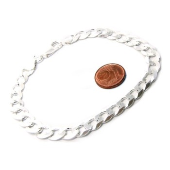 NSA|SILVER 925: Necklace or Bracelet Man 8mm Chain Jumper 8x10 Light Bulb