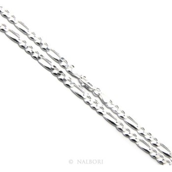 NSA|SILVER 925: Chain Necklace or Man's Bracelet with 4.5 mm thick ribbon, 4.5 cm clear