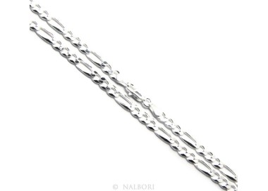 NSA|SILVER 925: Chain Necklace or Man's Bracelet with 4.5 mm thick ribbon, 4.5 cm clear