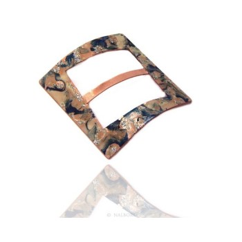 NSA|Ferma Pareo o Foulard donna Rame 999 NALBORI blu cobalto panna glitter