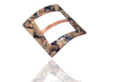 NSA|Stop or Sarong Scarf Women's 999 Copper NALBORI cobalt blue glitter cream