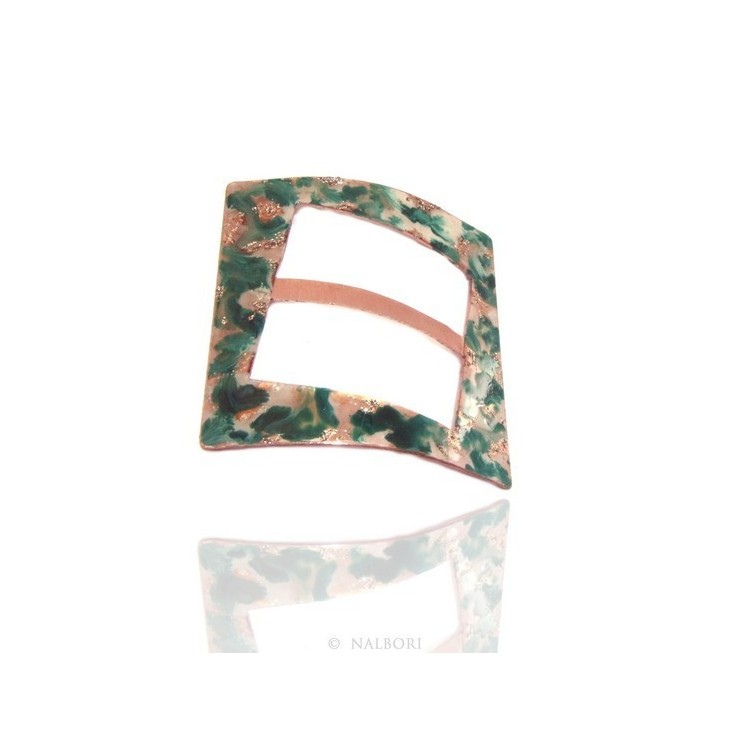 NSA|Ferma Pareo o Foulard donna Rame 999 NALBORI verde panna glitter