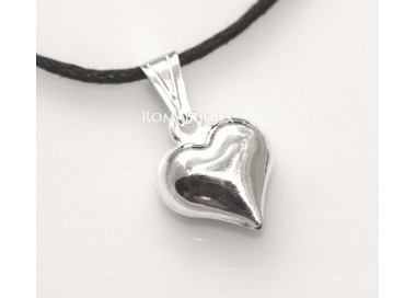 NSA|Argento 925 : Pendente cuore piccolo a punta con laccio catena collana