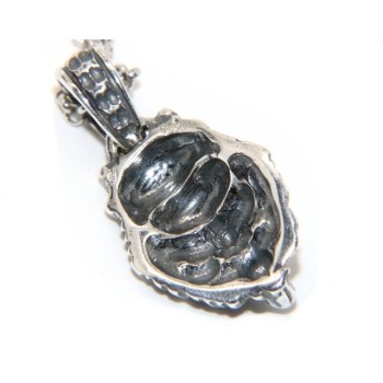 NSA|collana NALBORI Argento 925 realizzata a mano con ciondolo testa di leone brunito anticato