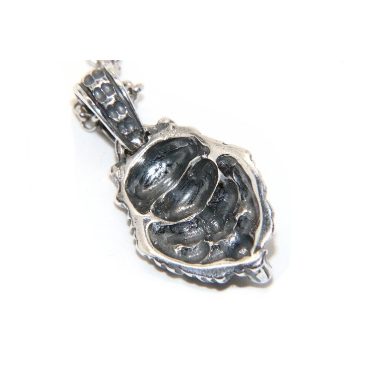 NSA|Necklace NALBORI Silver 925 hand made pendant with antique burnished lion head