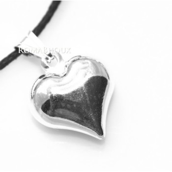 NSA|Argento 925 : Pendente cuore piccolo a punta con laccio catena collana