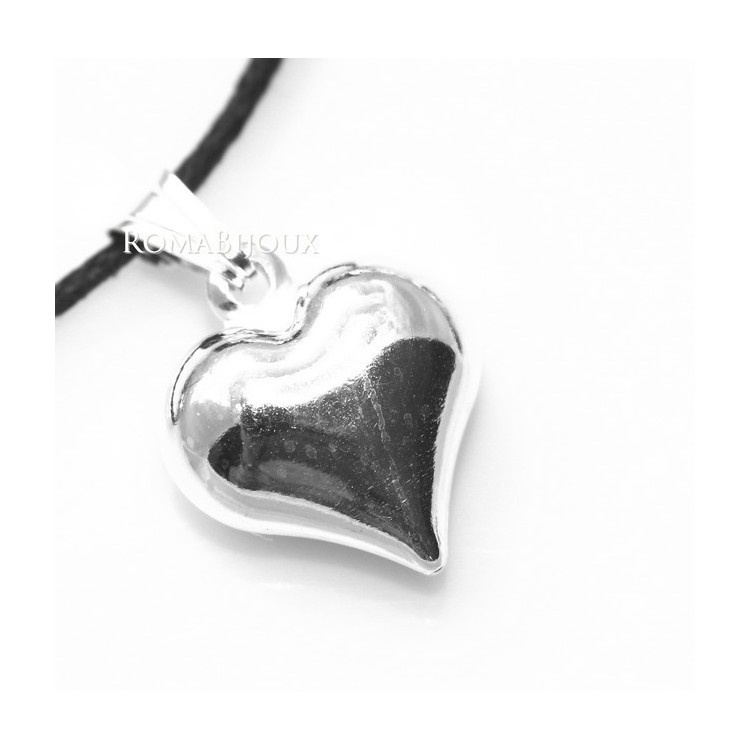 NSA|Argento 925 : Pendente cuore piccolo a punta con laccio catena collana