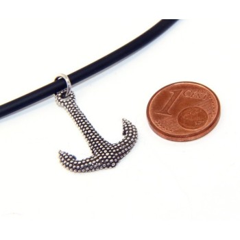 NSA|Necklace NALBORI Silver 925: exclusive handmade  with pale dark balls