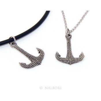 NSA|Necklace NALBORI Silver 925: exclusive handmade  with pale dark balls