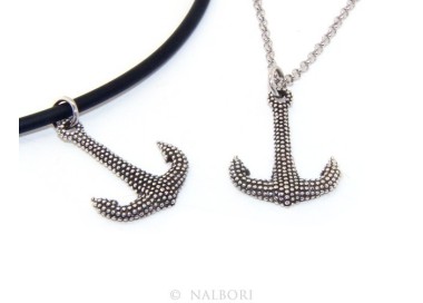 NSA|Necklace NALBORI Silver 925: exclusive handmade  with pale dark balls