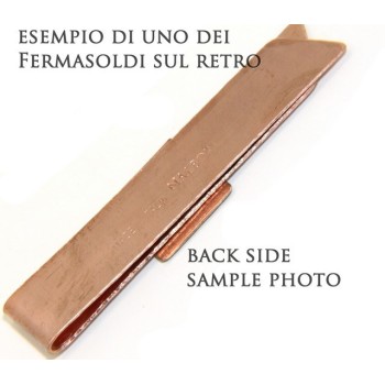 NSA|Money Clip stops NALBORI ® made of hypoallergenic copper for man with brown & cream enamel