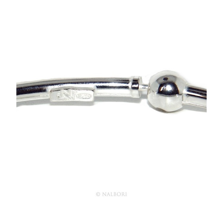 NSA|ARGENTO 925 : Bracciale donna per CHARME ciondoli chiusura brevettata ovale misura media
