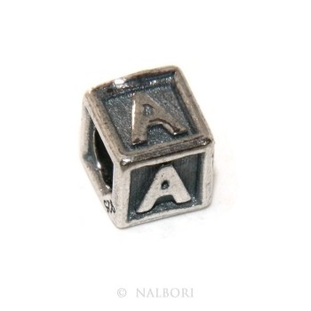 NSA|SILVER 925: CHARME cubes and stop letters for modular Nalbori bracelet