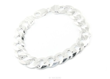 NSA|bracciale cavigliera massiccio grumetta 13 mm 21/22 cm pesante grande