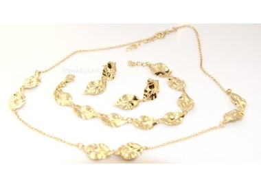 NSA|Gioielli donna in argento 925 realizzati in microfusione foglia oro