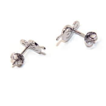 NSA|Orecchini donna o uomo argento 925 con chiave di SOL violino speculari