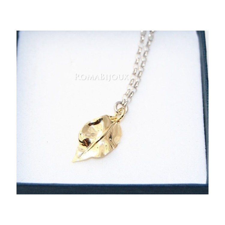 NSA|Gioielli donna in argento 925 realizzati in microfusione foglia oro 2 colori