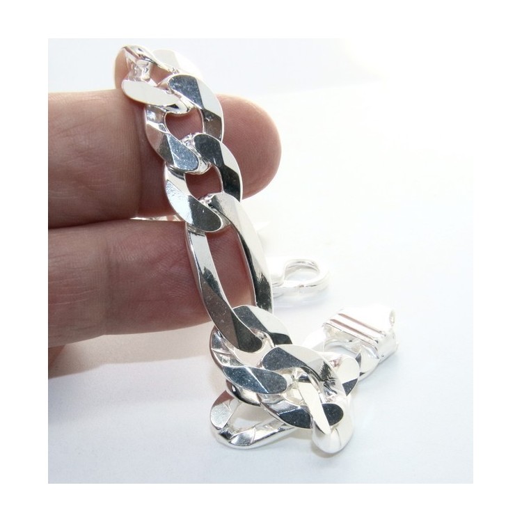 NonSoloArgenti|bracciale massiccio uomo italia made in italy polso grande lunghissimo