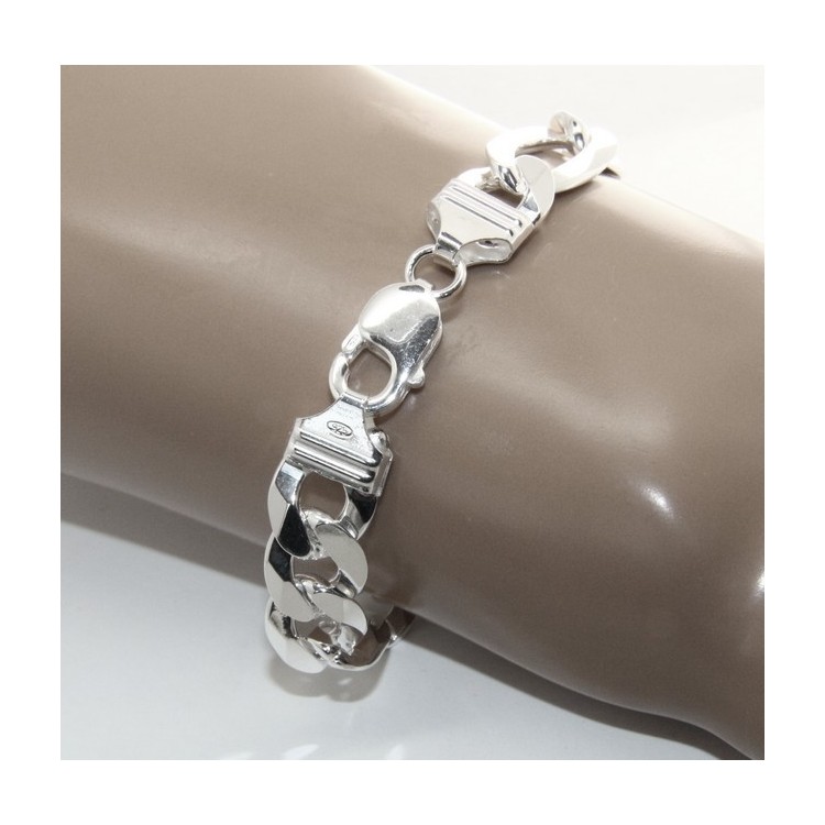 NonSoloArgenti|bracciale massiccio uomo italia made in italy polso grande lunghissimo