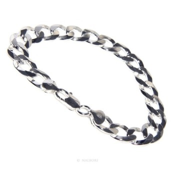 NSA|SILVER 925: 11mm Man's Chain Bracelet Long Heavy Dumbbell 22cm Full Heavy
