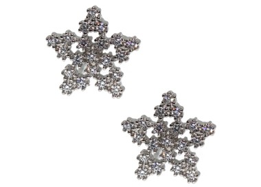 NSA|Women's 925 silver earrings in the shape of a star with white zircons